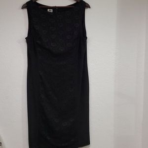 Ann Klein Sleeveless Black Dress Size 14